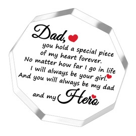 YINSSA Dad Birthday Gifts from Daughter Son Engraved Acrylic Decor Desk Decorations Cool Fathers Day Presents for Dad Christmas Thanksgiving Day Gifts Birthday Gifts