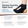 Copper Compression Plantar Fasciitis Night Splint Sock. Supports Dorsal Drop
