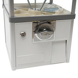 Gdrasuya10 Vending Machine, Gumball Dispenser Machine Huge Load Capacity Gumball Bank High Security Toy Vending Machine for 1.77-1.97in Gumballs/Toys, 25 Cents Coin (White)