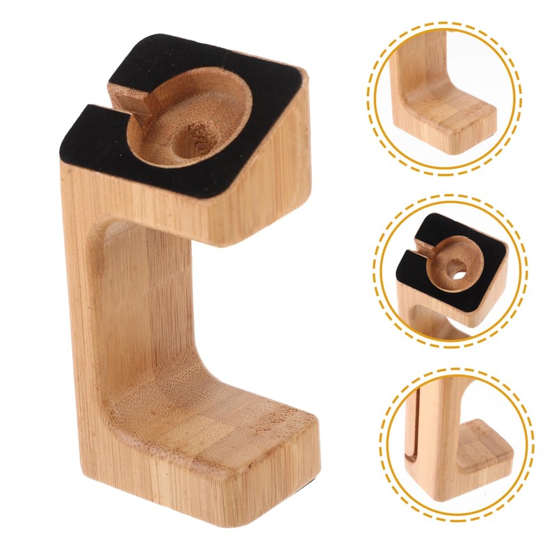 iplusmile 2pcs Bamboo Charging Stand for Smart Watch Natural Charging