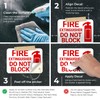 Fire Extinguisher Do Not Block with Graphic Sign, 10x7 Inches,