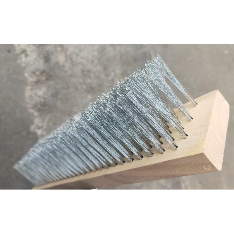 16" Heavy-Duty Rough Surface Floor Brush,Stainless Steel Wire Large Deck