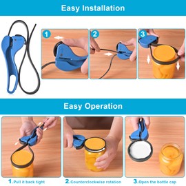 MSEONA Jar Opener with original safety design, jar opener for Weak Hands,Jar Lid Opener Tool,Jar openers for Seniors with Arthritis