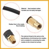 Partuto 100cm Car Tire Inflator Extension Hose Adapter Black Copper