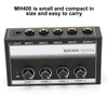 4 Channel Line Mixer,Mini Metal Hub Microphone,Ultra Low Noise Audio