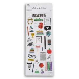 Senior Student 12th Grade Stickers for Journaling, Scrapbooking, Cardmaking, Arts & Crafts - 32 Pieces