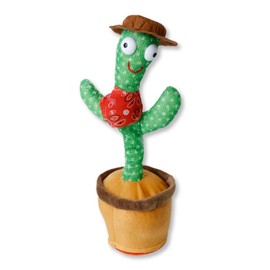 Cactus Bailarin, Parlante Que Habla, Peluche con Música, Recargable de Cactus, Que Habla y Repite, Juguete para Niños 3-12 Años, Regalo y Juguete Creativo para Niños