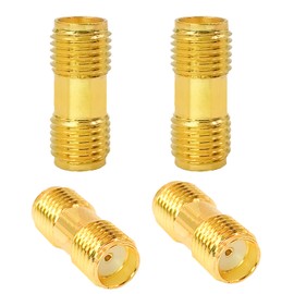 SPTSSWET SMA Female to SMA Female Adapter RF Coaxial Adapter Connector Straight Gold Plated Connector 4 Pack