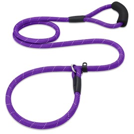 PETESCORT Dog Leash, Heavy Duty 1/2" 3/8" x 6 FT Strong Rope Leash for Large, Medium & Small Dogs Training Leash (1/2inch x 6Ft,Purple)