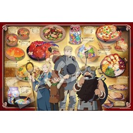 EPOCH 1000 Piece Jigsaw Puzzle, Dungeon Rice, Adventurer's Recipe Book (20.9 x 29.5 inches (50 x 75 cm), 12-613s with Glue and Spatula, Tickets Included