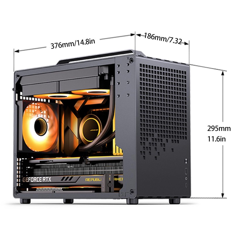 JONSBO/JONSPLUS Z20 Mesh Black Micro-ATX Mini Tower PC Case,with Detachable