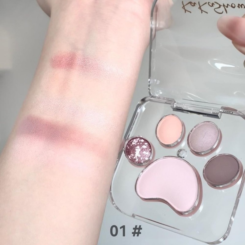 Cat Claw Eyeshadow Palette, Pearl Mat, Fine Powder, Korean Style,