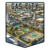 Gas City Indiana Pentagon Shield Souvenir - 6-Inch Vinyl Sticker