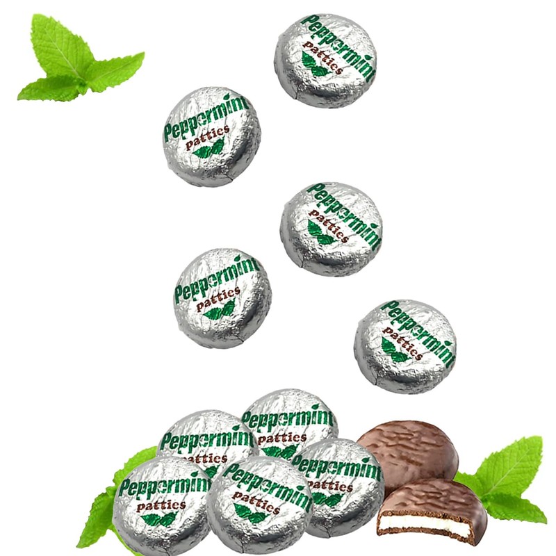 Fruidles Holiday Rich Peppermint Patties Party Bag Fillers, Individually Wrapped