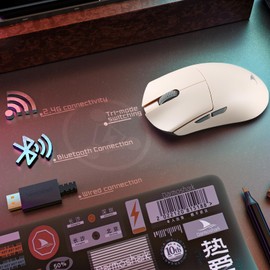Darmoshark M3 Wireless Gaming Mouse,Tri-Mode 2.4G/USB-C/Bluetooth Mouse Up to 26000DPI,PAW3395 Optical Sensor Lightweight 58g,8 programmable Button,Computer Mouse for Laptop,PC,Mac-B
