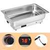 Electric Clear Roll Top Chafing Dish Buffet Set, 9 Qt