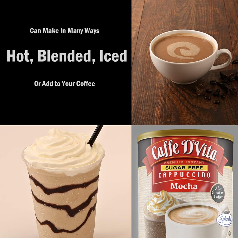Caffe D'Vita Sugar Free Mocha Cappuccino - Instant Coffee Powder