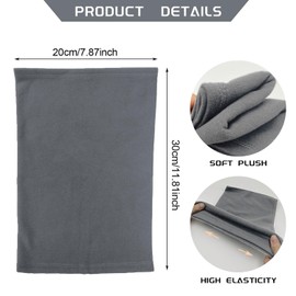 EUPSIIU 2 Pcs Kids Neck Warmer, Winter Neck Warmer Gaiter Fleece, Tube Scarf, Windproof Neck Scarf, Kids Ski Mask, Thermal Mask for Outdoor Sports Skiing Running Boys and Girls, One Size (Grey)