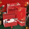 GIFTHOPE Christmas Magnetic Gift Boxes with Golden Pattern，32.2 X20.3 X11.4