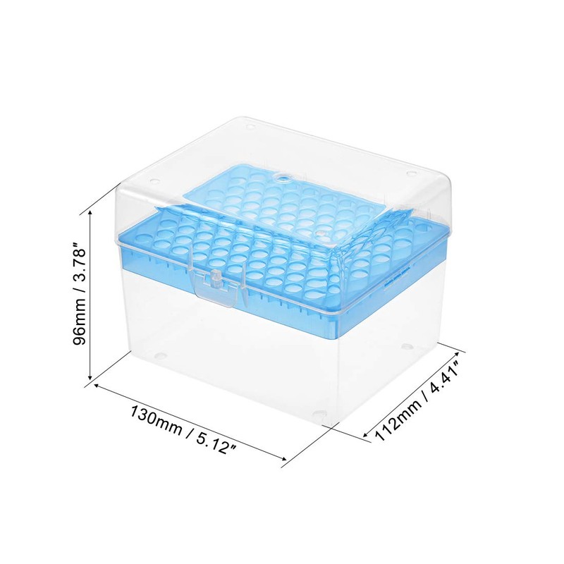 sourcing map Pipette Tips Box 100-Well Tip Holder Container 1