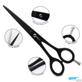YNR Hairdressing Barber Hair Scissor Professional Hairdressers Barbers Stainless Steel Hair Cutting Shears - for Salon Barbers, Men, Women, Children and Adults (6 Inches)