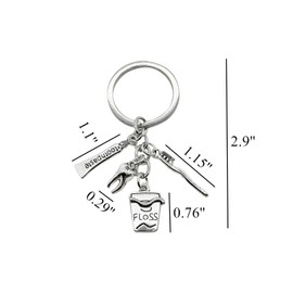 PHAETON 20PCS Toothbrush Toothpaste Keychain Tooth Shape Keyring Dentist Keychain Dental Hygienist Gift Dental Student Gift Dentist Graduation Gifts Christmas Birthday Gifts