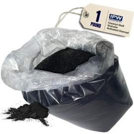 IPW Industries Bulk Activated Carbon - Coconut Shell Granular Activated Charcoal (GAC) for Water Filtration - Replacement Media for Pre and Post Carbon Water Filters (1 lb)