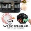 Weekly Pill Organizer 4 Time a Day，Pill Dispensers， Pill Box