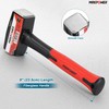 MAXPOWER 3lb Club Hammer, Small Sledge Hammer with 9 inch