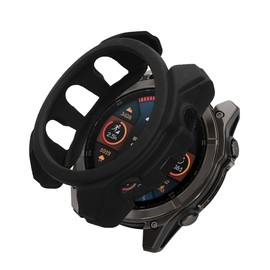 kwmobile Smartwatch Case Edge Protection for Garmin Fenix 8 51mm Case - Fitness Tracker Cover - Scratch-Resistant TPU Watch Cover - Black