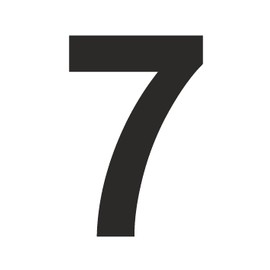 Number Stickers, Height 20 cm, Wheelie Bin Sticker, Desire Sticker, House Number, Letterbox, Numbers for Sticking, Outdoor, Weatherproof, Colour Black (Black, 7)