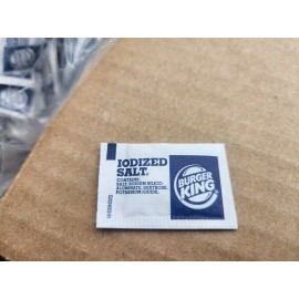 Unbranded 3000 Salt packets 3 bags of 1000, Burger King individual packs Exp. 4-8-2027