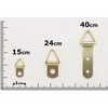 100pcs Brass Plated Triangle Hanging Hardware 15mm 24mm 40mm (15mm)