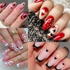 6 Sheets Heart Love Nail Art Stickers Glitter Shiny Love