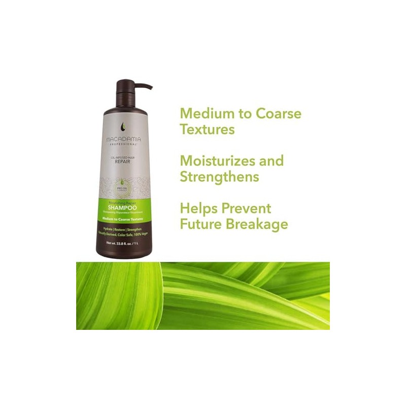 Champú profesional de reparación nutritiva Macadamia, 33.8 oz, 33.8 oz