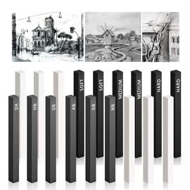 18Pcs Compressed Charcoal Square Strips Graphite Sketch Charcoal Sketch Charcoal Pencil Create Sketches Shadows Compressed Charcoal Sticks Charcoal Drawing Sticks Set Suitable for Artists Beginners