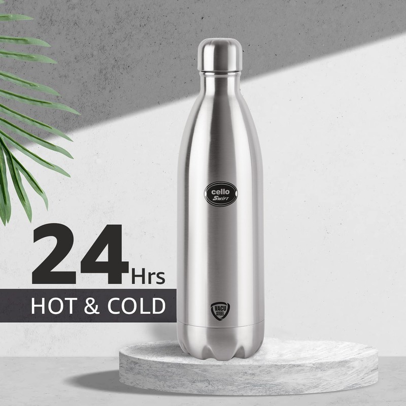 Cello Swift Stainless Steel Vacuum Insulated Flask with Screw Lid