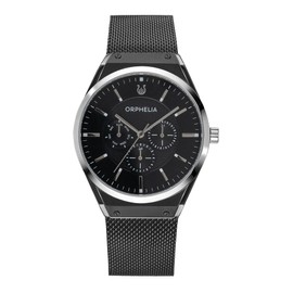 Orphelia Men's Multi Dial Quartz Watch Saffiano Black, black, Bracelet
