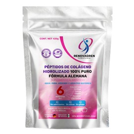 Péptidos Bioactivos Colágeno Hidrolizado Polvo 420g Fórmula Alemana 100 Puro Belleza Piel Uñas Cabello Movilidad Huesos Articulaciones Bienestar