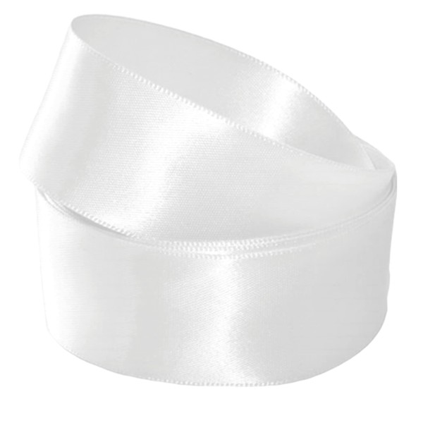 White Satin Ribbon - 50mm Wide - 3 Meters -