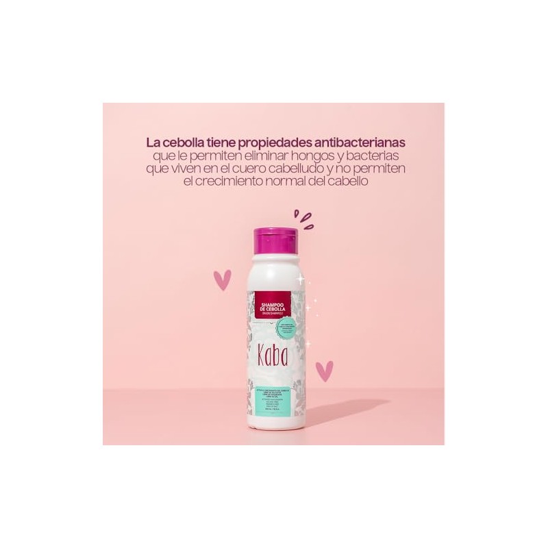 Kaba Shampoo Anti Caida de Cabello de Cebolla Roja, Estimula