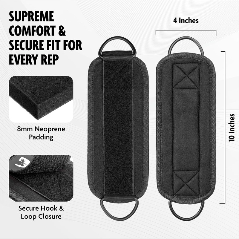 DMoose Fitness Ankle Straps for Cable Machines - One Size