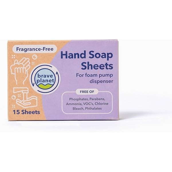 Brave Planet Foaming Hand Soap Refills – Eco-Friendly Fragrance-Free Sheets