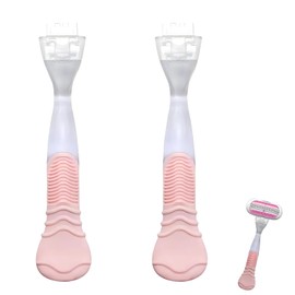 louuuou 2 Pcs Universal Razors Handle for Women Compatible with Venus Razors, Pink Razor Accessory Handle Women, Refill Razor Accessory Holder Portable and Durable