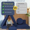MeMoreCool Modular Kids Couch for Playroom, Navy Foam Play Couch