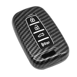 SK CUSTOM Funda para llavero compatible con Hyundai Azera Elantra GT EQUUS Genesis Coupe Santa FE Sonata Tucson Veloster KIA Borrego Forte Sorento Soul SPORTAGE 4 botones de goma de silicona negro