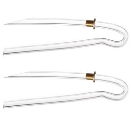 BOBOZHONG Hearing Aid Tubes,2PCS Preformed BTE Earmold Tubing 3.6 x 2 mm Hearing Aid Replacement Tube with Metal Lock Hearing Amplifiers Ear Tubes with Most Hearing Aid Brands