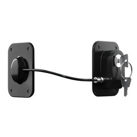 RORMGO Refrigerator Lock 2 Packs, Fridge Lock with Silicone Wire Protection Fridge Locks for Kids Easy to Use and Install Cabinet Locks with Key, Black