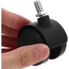 4 Piezas Ruedas Giratorias de Oficina M8*13mm PP Negras para