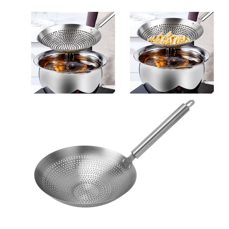 Colander Spoon 3mm Aperture 304 Stainless Steel Fine Filter Comfortable